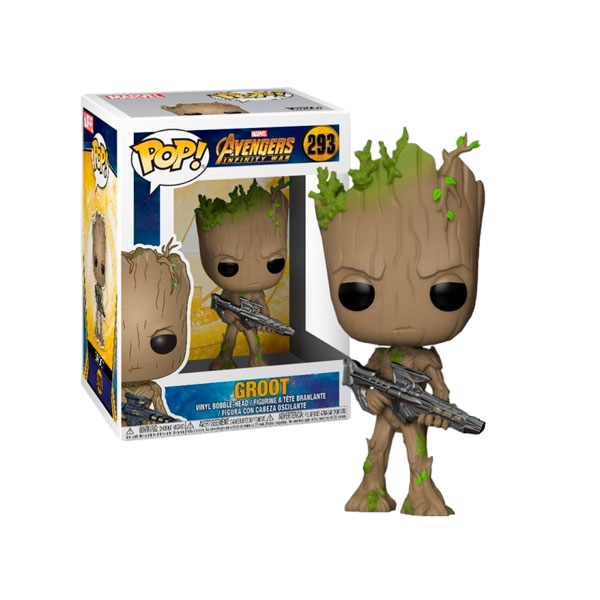 Figura POP Marvel Avengers Infinity War Teen Groot with Gun Figura POP Marvel Avengers Infinity War Teen Groot with Gun
