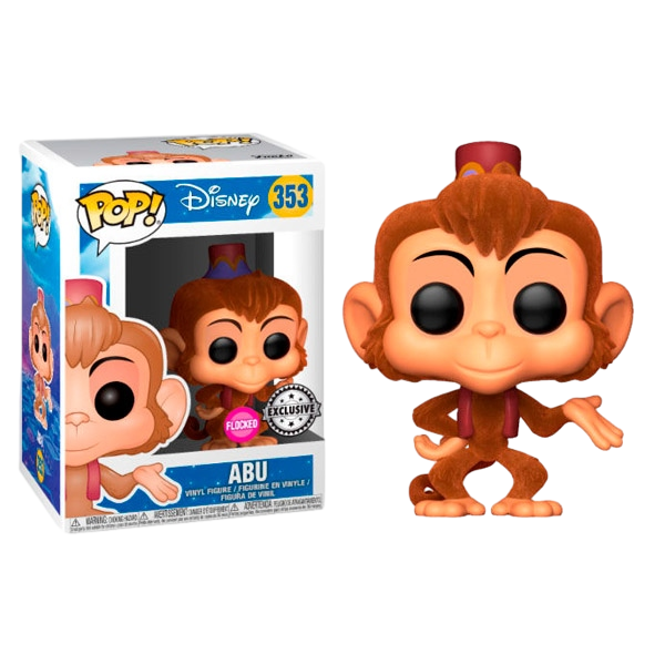 Figura POP Disney Aladdin Abu Flocked Exclusive Figura POP Disney Aladdin Abu Flocked Exclusive