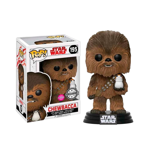 Figura POP Star Wars TLJ Chewbacca with Porg Flocked Exclus Figura POP Star Wars TLJ Chewbacca with Porg Flocked Exclus