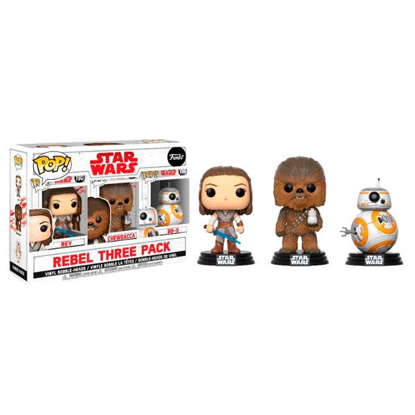 Set 3 figuras POP Star Wars VIII The Last Jedi Good Guys Set 3 figuras POP Star Wars VIII The Last Jedi Good Guys