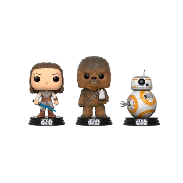 Set 3 figuras POP Star Wars VIII The Last Jedi Good Guys Set 3 figuras POP Star Wars VIII The Last Jedi Good Guys