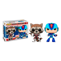Set figuras POP Marvel Rocket vs MegaMan X Set figuras POP Marvel Rocket vs MegaMan X