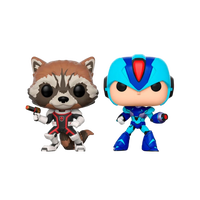 Set figuras POP Marvel Rocket vs MegaMan X Set figuras POP Marvel Rocket vs MegaMan X