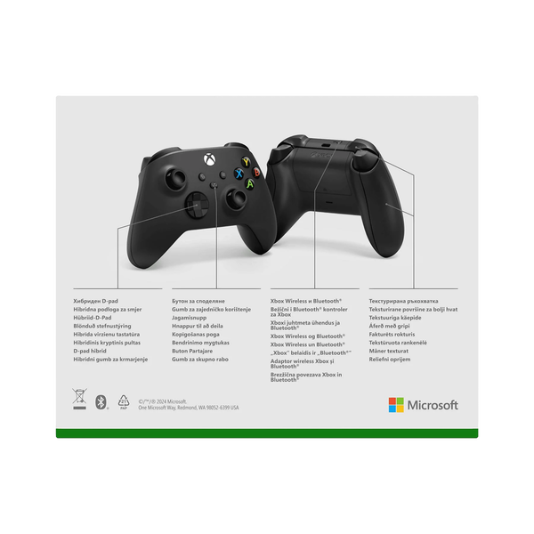 Microsoft Xbox Wireless Controller Negro Gamepad Inalámbrico Bluetooth y USBC para Xbox Series One PC Microsoft Xbox Wireless Controller Negro Gamepad Inalámbrico Bluetooth y USBC para Xbox Series One PC