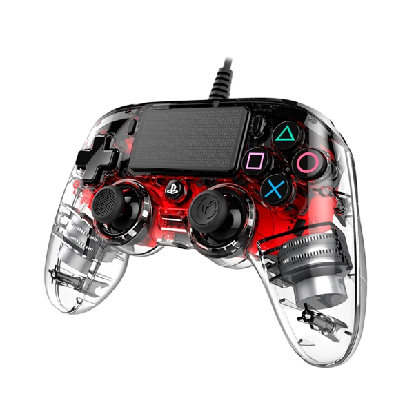 Nacon PS4 oficial transparente LED rojo wired Gamepad Nacon PS4 oficial transparente LED rojo wired Gamepad