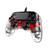 Nacon PS4 oficial transparente LED rojo wired Gamepad Nacon PS4 oficial transparente LED rojo wired Gamepad