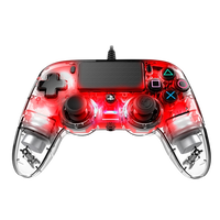 Nacon PS4 oficial transparente LED rojo wired Gamepad Nacon PS4 oficial transparente LED rojo wired Gamepad