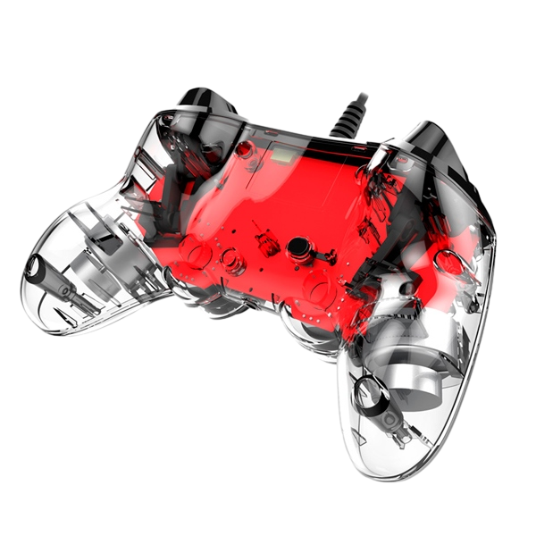Nacon PS4 oficial transparente LED rojo wired Gamepad Nacon PS4 oficial transparente LED rojo wired Gamepad