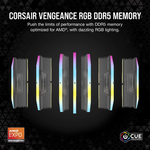 Corsair Vengeance RGB 64GB 2x32GB 5600MHz Memoria RAM DDR5 CL36 Corsair Vengeance RGB 64GB 2x32GB 5600MHz Memoria RAM DDR5 CL36