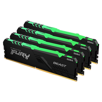 Kingston Fury Beast RGB DDR4 64GB 4x16GB 2666MHZ CL16  Memoria RAM