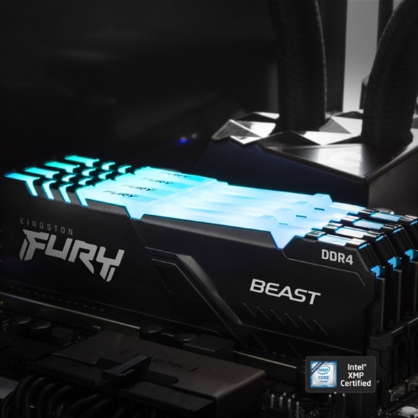 Kingston Fury Beast RGB DDR4 8GB 3200MHz CL16 Memoria RAM Kingston Fury Beast RGB DDR4 8GB 3200MHz CL16 Memoria RAM