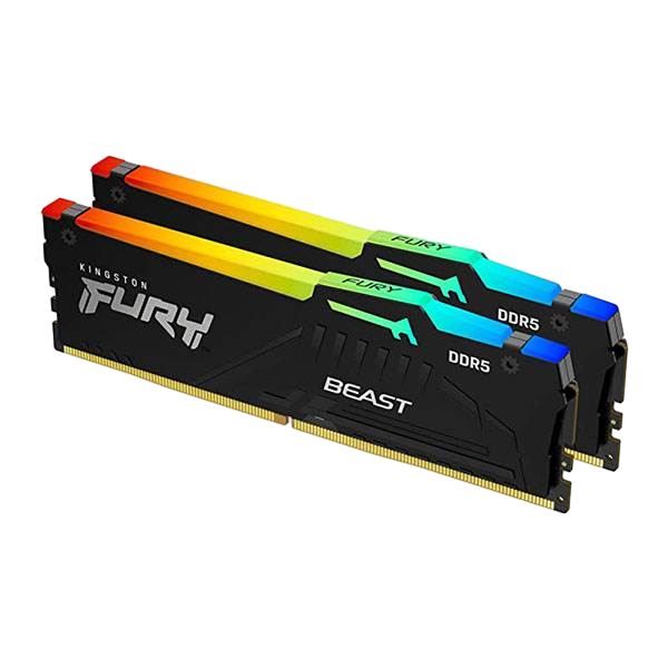 MEMORIA KINGSTON FURY BEAST RGB DDR5 32GB KIT2 5600MHZ CL40 MEMORIA KINGSTON FURY BEAST RGB DDR5 32GB KIT2 5600MHZ CL40