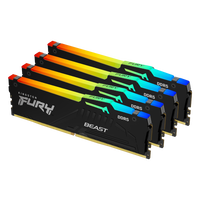 Kingston Fury Beast RGB 64GB 4x16GB Memoria RAM DDR5 6000MHz CL40 Kingston Fury Beast RGB 64GB 4x16GB Memoria RAM DDR5 6000MHz CL40