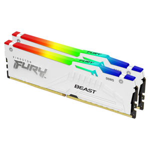 Kingston Fury Beast RGB 64GB 2x32GB  Memoria RAM DDR5 6000MHz CL36 Blanca AMD Expo