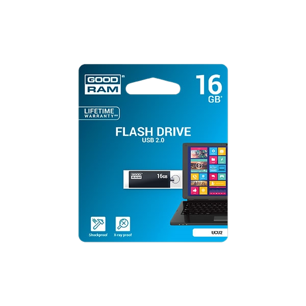 GOODRAM Pendrive 16GB UCU2 USB 20 Negra  Memoria GOODRAM Pendrive 16GB UCU2 USB 20 Negra  Memoria