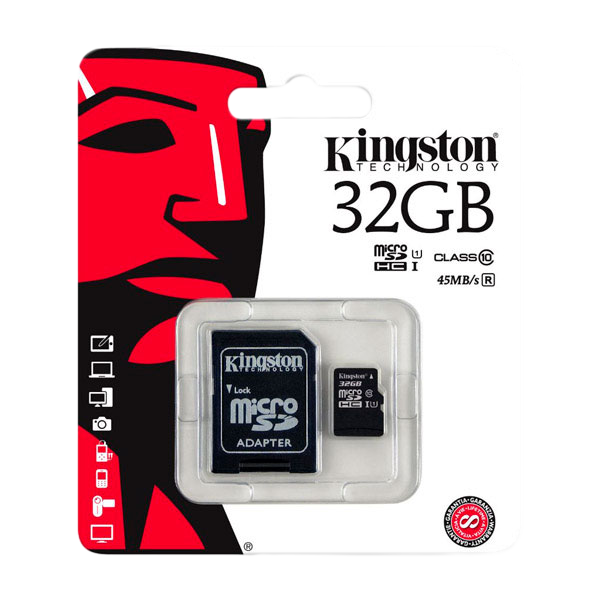 Kingston MicroSDHC Clase 10 UHSI 32GB cad  Memoria Flash Kingston MicroSDHC Clase 10 UHSI 32GB cad  Memoria Flash