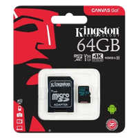 Kingston MicroSD Canvas Go 64GB cad Memoria Flash Kingston MicroSD Canvas Go 64GB cad Memoria Flash