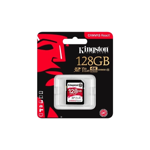 Kingston Canvas React SDXC 128GB  Memoria Flash Kingston Canvas React SDXC 128GB  Memoria Flash
