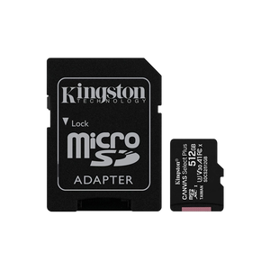 Kingston Canvas Select Plus 512GB Micro SD Adapt Tarjeta Kingston Canvas Select Plus 512GB Micro SD Adapt Tarjeta