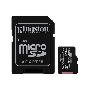 Kingston Canvas 128GB Clase 10 UHSi cAdaptador Tarjeta MicroSD Kingston Canvas 128GB Clase 10 UHSi cAdaptador Tarjeta MicroSD