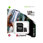 Kingston Canvas 128GB Clase 10 UHSi cAdaptador  Tarjeta MicroSD