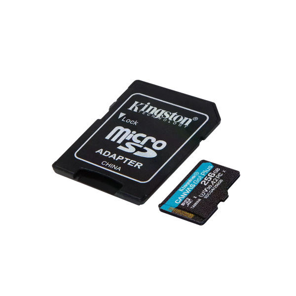 Card Kingston Canvas Go Plus MicroSD ADP 256GB Card Kingston Canvas Go Plus MicroSD ADP 256GB
