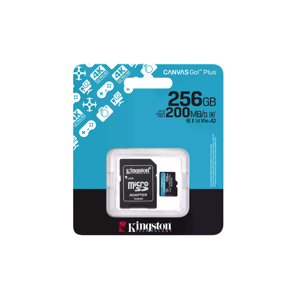 Card Kingston Canvas Go Plus MicroSD ADP 256GB Card Kingston Canvas Go Plus MicroSD ADP 256GB