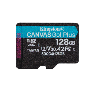 Kingston Canvas Go Plus 128GB  Tarjeta MicroSDXC UHSI U3 V30 A2 Hasta 170 MBs