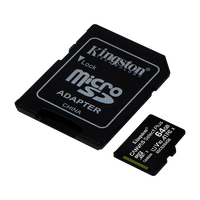 Kingston Canvas 64GB Clase 10 UHS cAdap  Tarjeta MicroSD