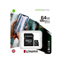 Kingston Canvas 64GB Clase 10 UHS cAdap  Tarjeta MicroSD