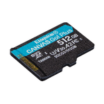 Kingston Canvas Go Plus 512GB Tarjeta microSD UHSI U3 V30 A2 Memoria Clase 10 170MBs con Adaptador Kingston Canvas Go Plus 512GB Tarjeta microSD UHSI U3 V30 A2 Memoria Clase 10 170MBs con Adaptador