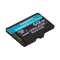 Kingston Canvas Go Plus 512GB Tarjeta microSD UHSI U3 V30 A2 Memoria Clase 10 170MBs con Adaptador Kingston Canvas Go Plus 512GB Tarjeta microSD UHSI U3 V30 A2 Memoria Clase 10 170MBs con Adaptador