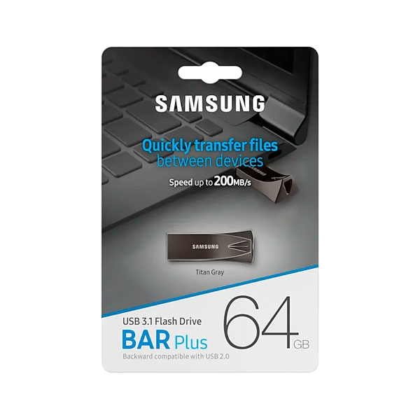 Samsung BAR Titan Gray Plus 64GB USB 31 PenDrive Samsung BAR Titan Gray Plus 64GB USB 31 PenDrive
