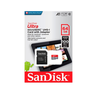 SanDisk Ultra Android 64GB 100MBs cadapt Tarjeta microSD SanDisk Ultra Android 64GB 100MBs cadapt Tarjeta microSD
