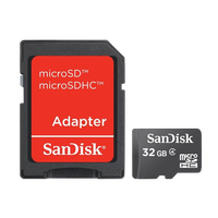 SanDisk 32GB clase 4 + adaptador - Tarjeta microSD