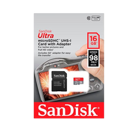 SanDisk Ultra 16GB 98MBs cadap Tarjeta microSD SanDisk Ultra 16GB 98MBs cadap Tarjeta microSD