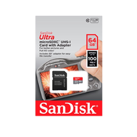SanDisk Ultra 64GB 100MBs cadap Tarjeta microSD SanDisk Ultra 64GB 100MBs cadap Tarjeta microSD