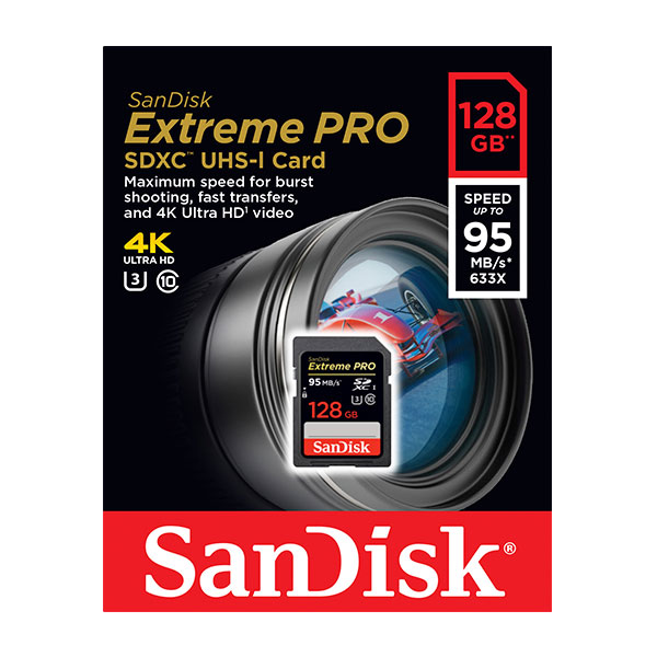 SanDisk Extreme Pro 128GB 95MBs 90MBs  Tarjeta SD SanDisk Extreme Pro 128GB 95MBs 90MBs  Tarjeta SD