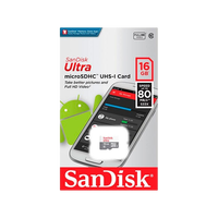 SanDisk Ultra Android 16GB 80MBs Tarjeta microSD SanDisk Ultra Android 16GB 80MBs Tarjeta microSD