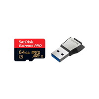 SanDisk Extreme Pro 64GB 275MBs USB3 Tarjeta microSD SanDisk Extreme Pro 64GB 275MBs USB3 Tarjeta microSD