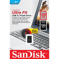 SanDisk Ultra Fit USB 31 128GB PenDrive SanDisk Ultra Fit USB 31 128GB PenDrive