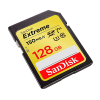 SanDisk Extreme 128GB 150MBs V30 UHSI U3  Tarjeta SD