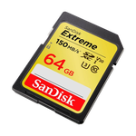 SanDisk Extreme 64GB 150MBs V30 UHSI U3  Tarjeta SD