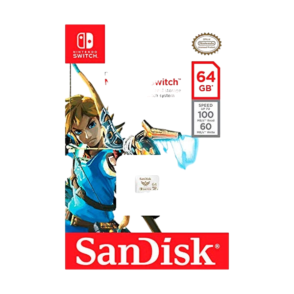 SanDisk Micro SD 64GB para Nintendo Switch Zelda  Memoria SanDisk Micro SD 64GB para Nintendo Switch Zelda  Memoria