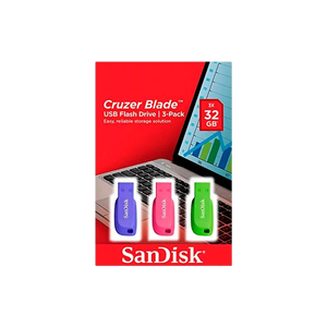 SanDisk Cruzer Blade 32GB Pack de 3 unidades  Pendrive