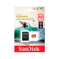 SanDisk Extreme 64GB 160MBs cadap  Tarjeta microSD