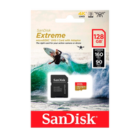 SanDisk Extreme 128GB 160MBs cadap  Tarjeta microSD
