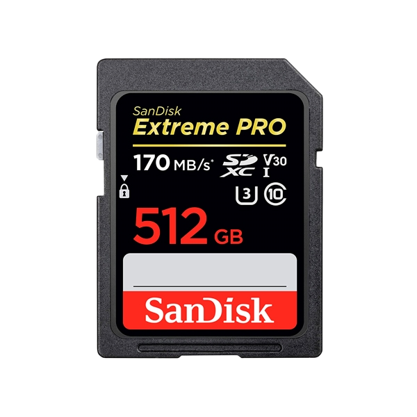 SanDisk Extreme Pro 512GB 170MBs Tarjeta SD SanDisk Extreme Pro 512GB 170MBs Tarjeta SD