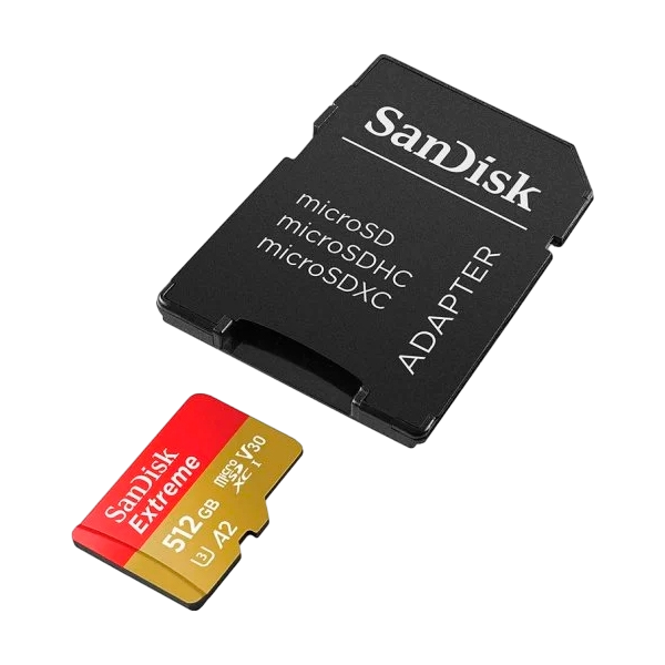 SanDisk Extreme 512GB 160MBs cAdap Soft MicroSD SanDisk Extreme 512GB 160MBs cAdap Soft MicroSD