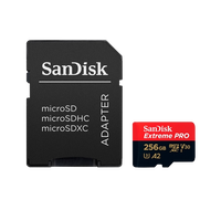 SanDisk Extreme Pro 256GB 170MBs cAdap  Soft  MicroSD